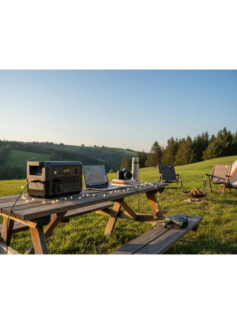 جرين ليون محطة طاقة محمولة، بطارية LiFePO4 بسعة 1152Wh / (45,000mAh) شحن سريع، مولد طاقة محمول لعدة أجهزة، مولد شمسية بقدرة 400W، للتخييم والسفر والطوارئ. - Image 5